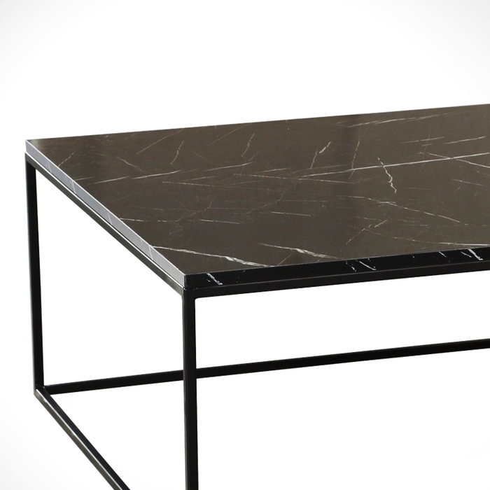 Hanah Home Mesa de centro Poly - Royal Blanco y negro Hanah Home Mesa de centro Poly - Royal Blanco y negro